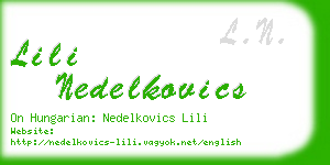 lili nedelkovics business card